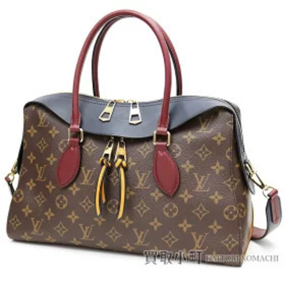 Louis Vuitton Tuileries Tote Monogram Marine Blue Bordeaux Purple Shoulder